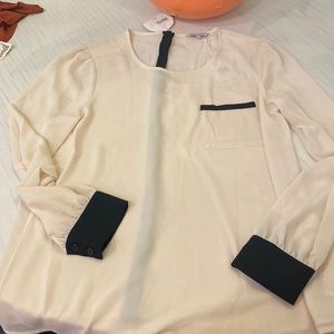 Naked Zebra cream dress top size L NWT